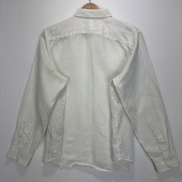 Lauren Ralph Lauren Beige 100% Linen Button Down Dress Shirt Men's XL Style - Picture 13 of 13